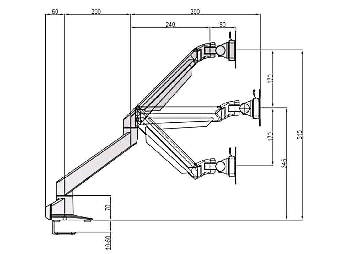Multibrackets Duo Crossbar 32/6362 – Tischhalterung, Dual, Standfuss, bis 28", VESA 100 × 100 mm, 7 kg
