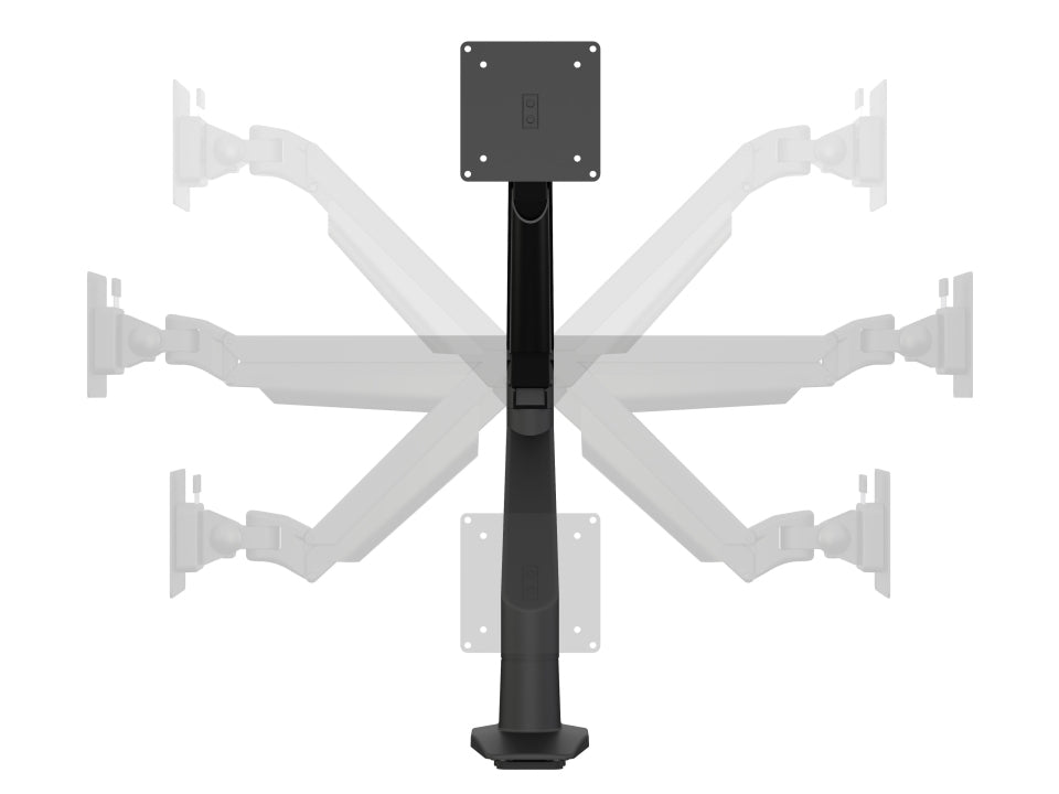 Multibrackets Gasliftarm HD 5617 – Monitorarm, bis 32", VESA 75 × 75 mm, 21 kg, Drehen, Weiss