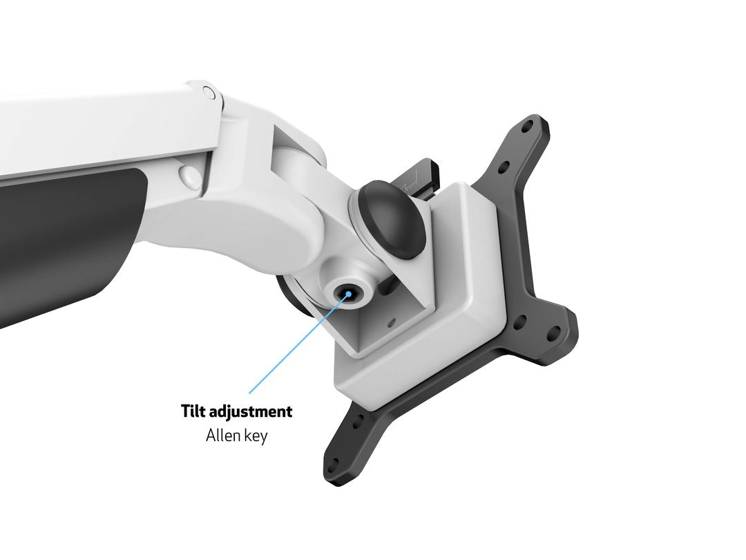 Multibrackets 3989 – Tischhalterung, Dual, bis 32", VESA 100 × 100 mm, 10 kg, drehbar, weiss