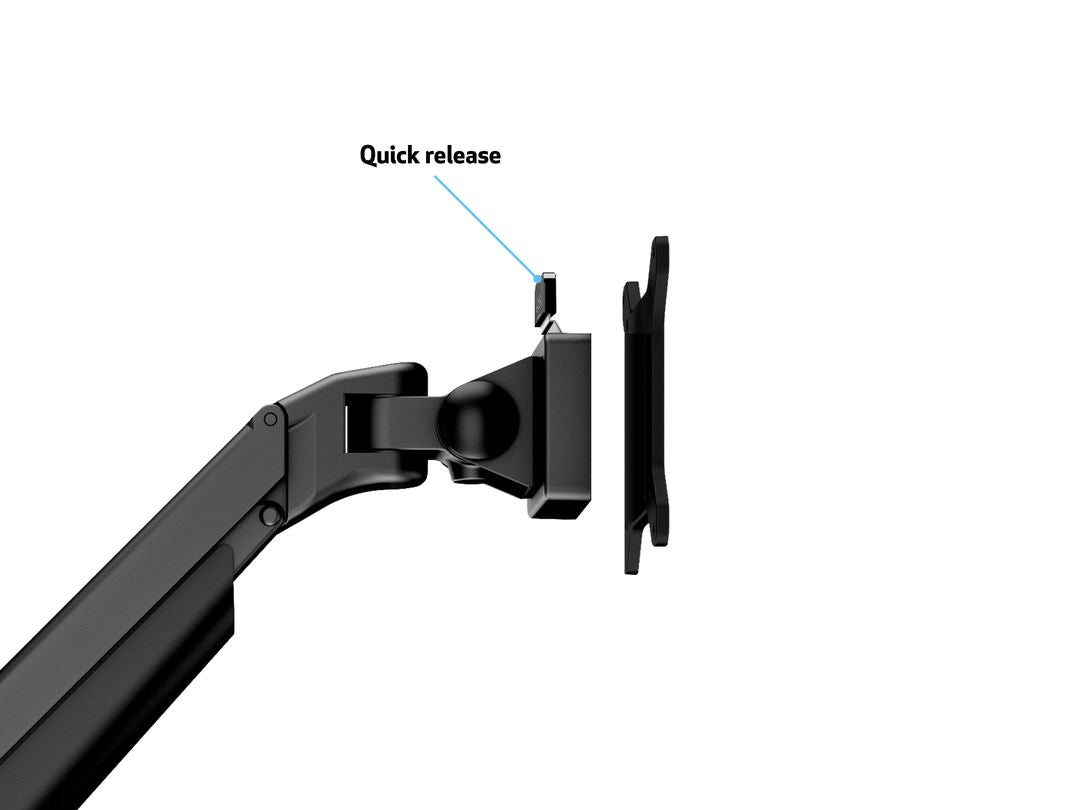 Multibrackets Tischständer Duo 3965 – Tischhalterung, Dual, bis 32", VESA 100 × 100 mm, 10 kg, Drehbar, Schwarz