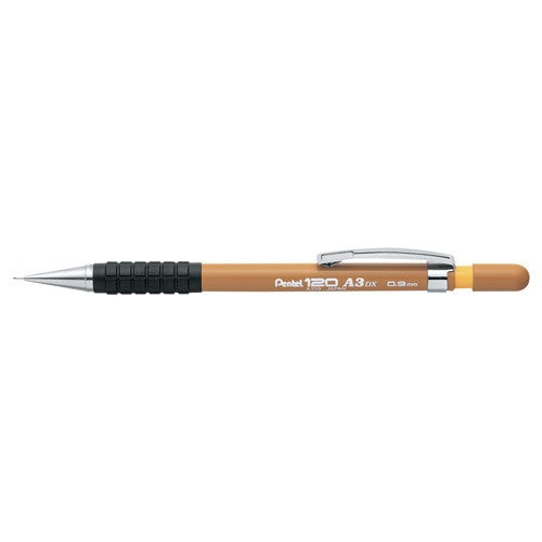 Pentel 120 A3 DX Druckbleistift – 0,9 mm, braun, mit Radierer
