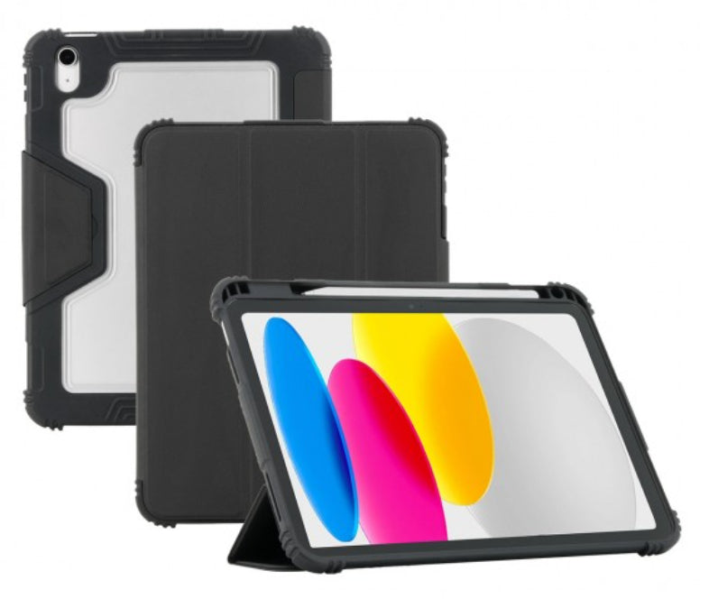 Mobilis Tablet-Hülle für iPad 10,9" (10. Gen.) – Schwarz/Transparent