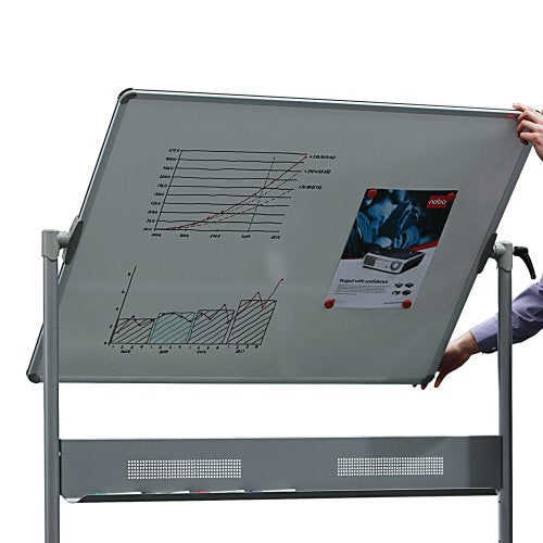 Nobo Whiteboard – 120 × 90 cm, lackierter Stahl, magnetisch, Alu-Rahmen, mobil, beidseitig