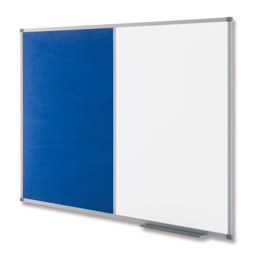 Nobo Whiteboard – 90 × 60 cm, lackierter Stahl/Filz, magnetisch, Aluminiumrahmen, Wandmontage