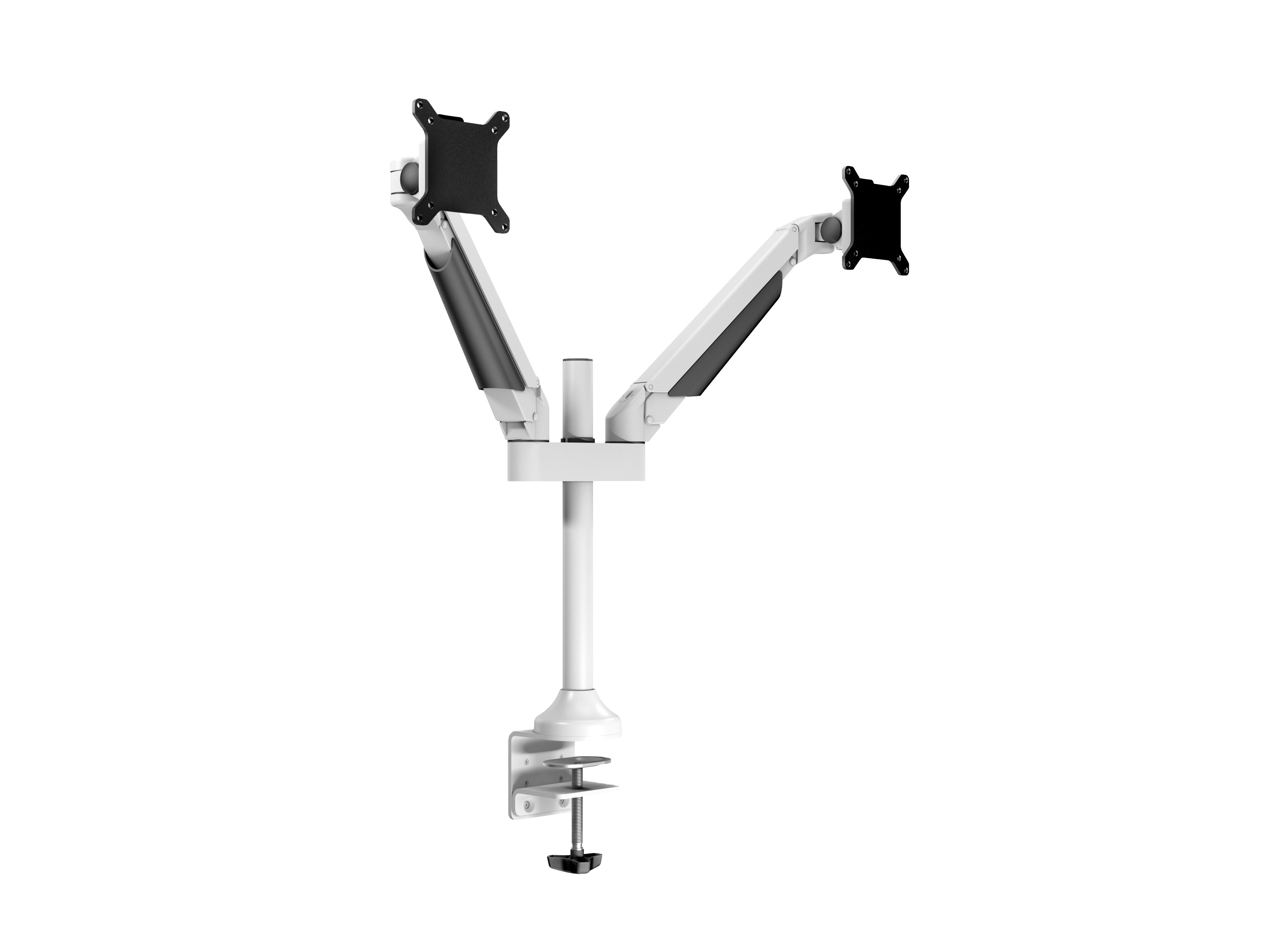 Multibrackets Monitorarm, Dual, bis 32", 10 kg, neigbar, weiss
