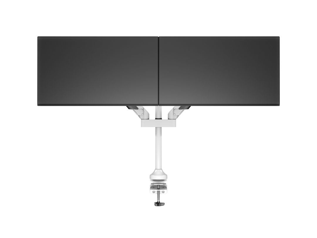 Multibrackets Monitorarm, Dual, bis 32", 10 kg, neigbar, weiss