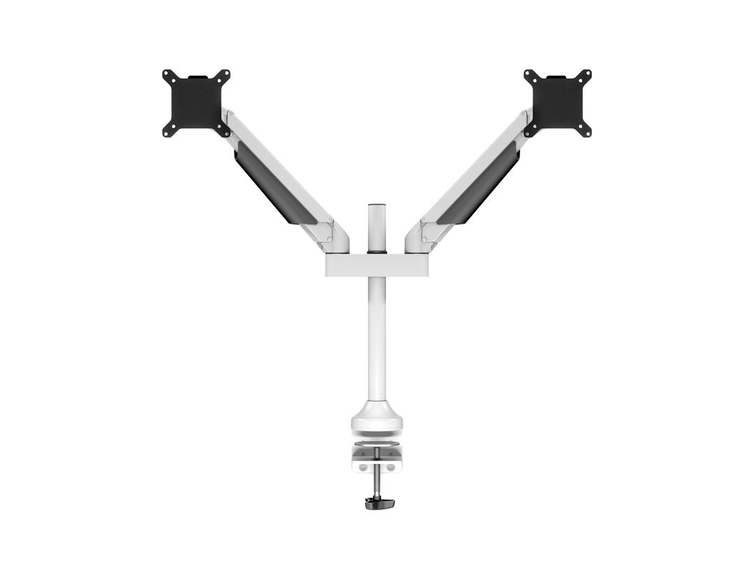 Multibrackets Monitorarm, Dual, bis 32", 10 kg, neigbar, weiss