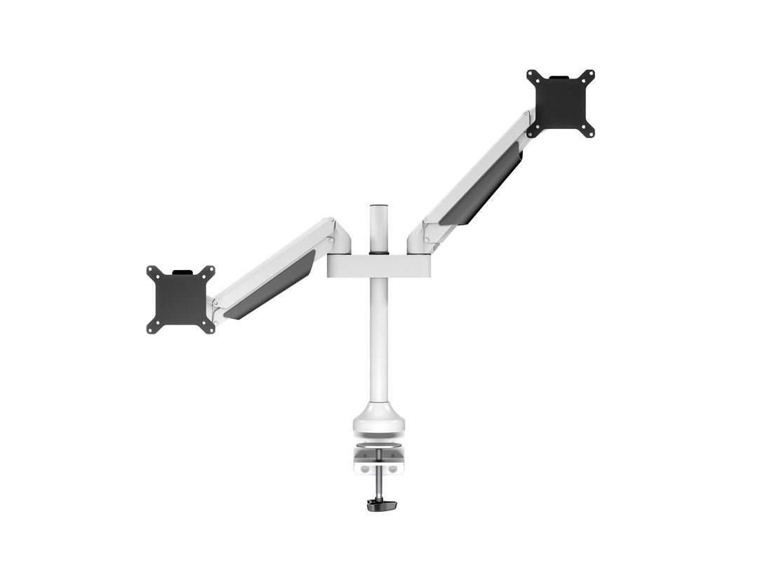 Multibrackets Monitorarm, Dual, bis 32", 10 kg, neigbar, weiss