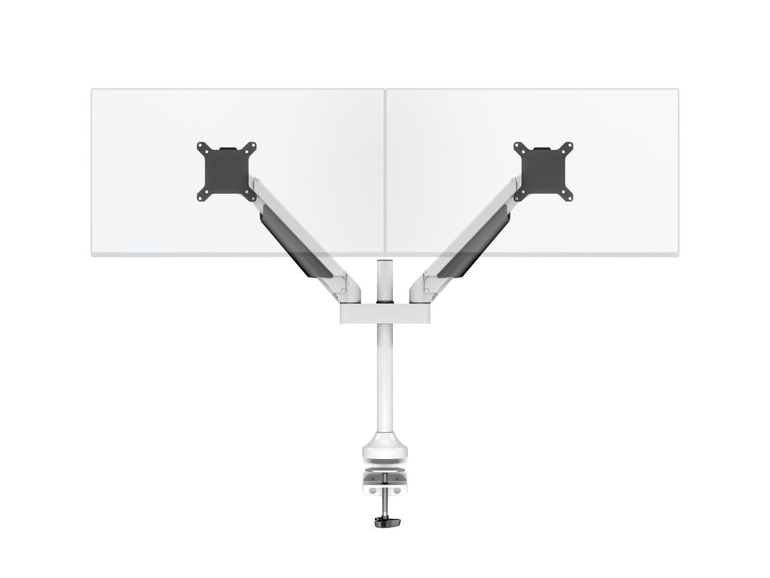 Multibrackets Monitorarm, Dual, bis 32", 10 kg, neigbar, weiss