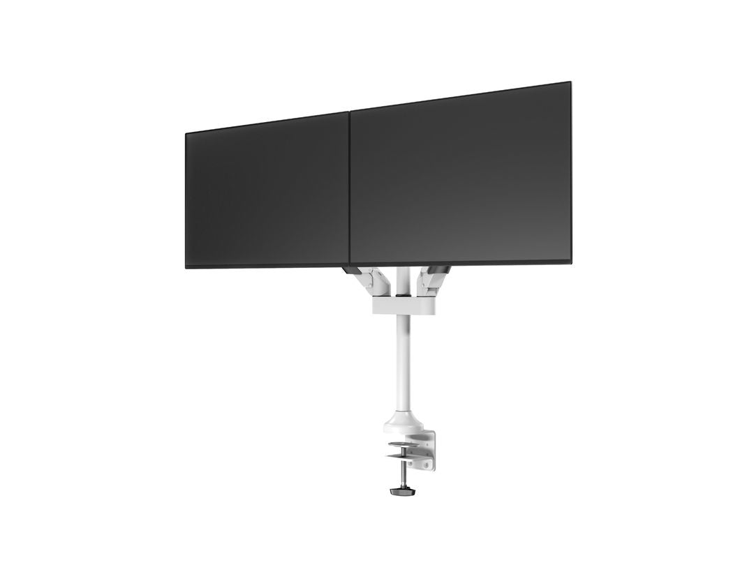Multibrackets Monitorarm, Dual, bis 32", 10 kg, neigbar, weiss