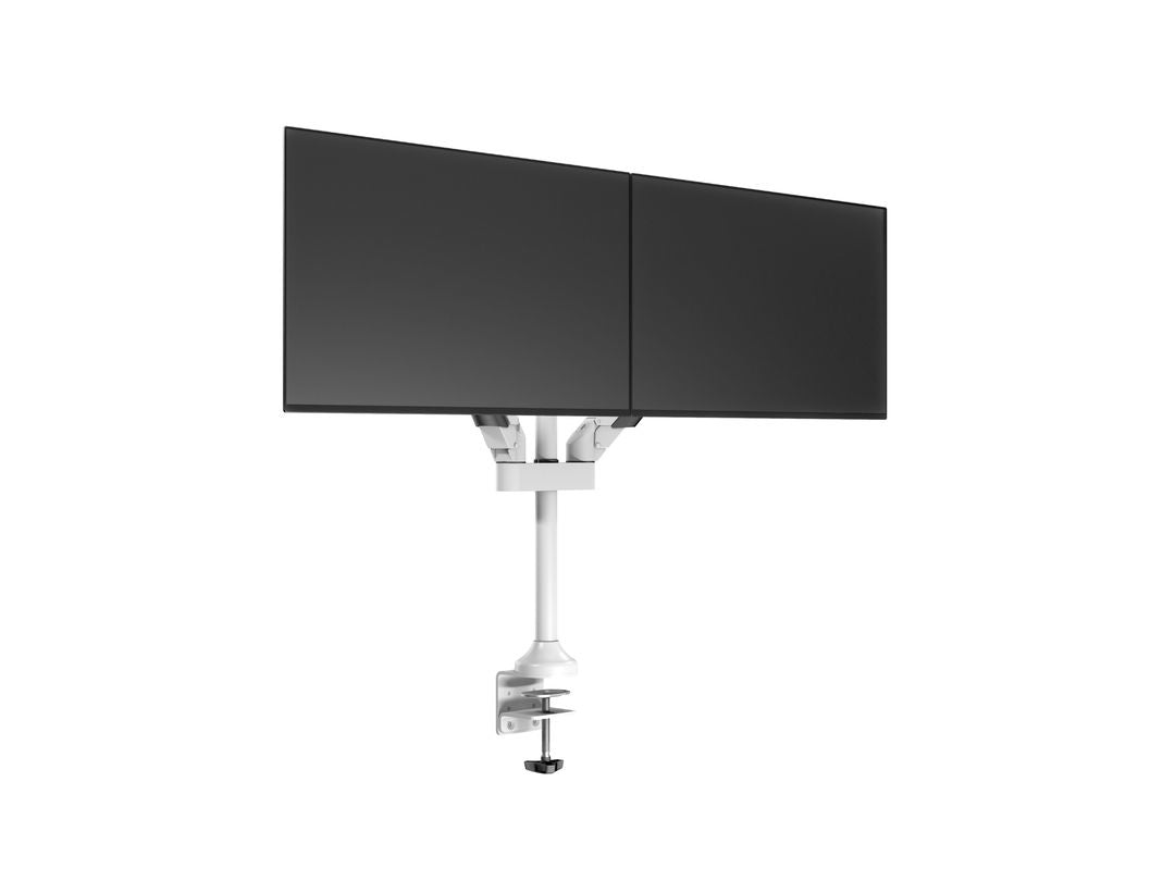 Multibrackets Monitorarm, Dual, bis 32", 10 kg, neigbar, weiss