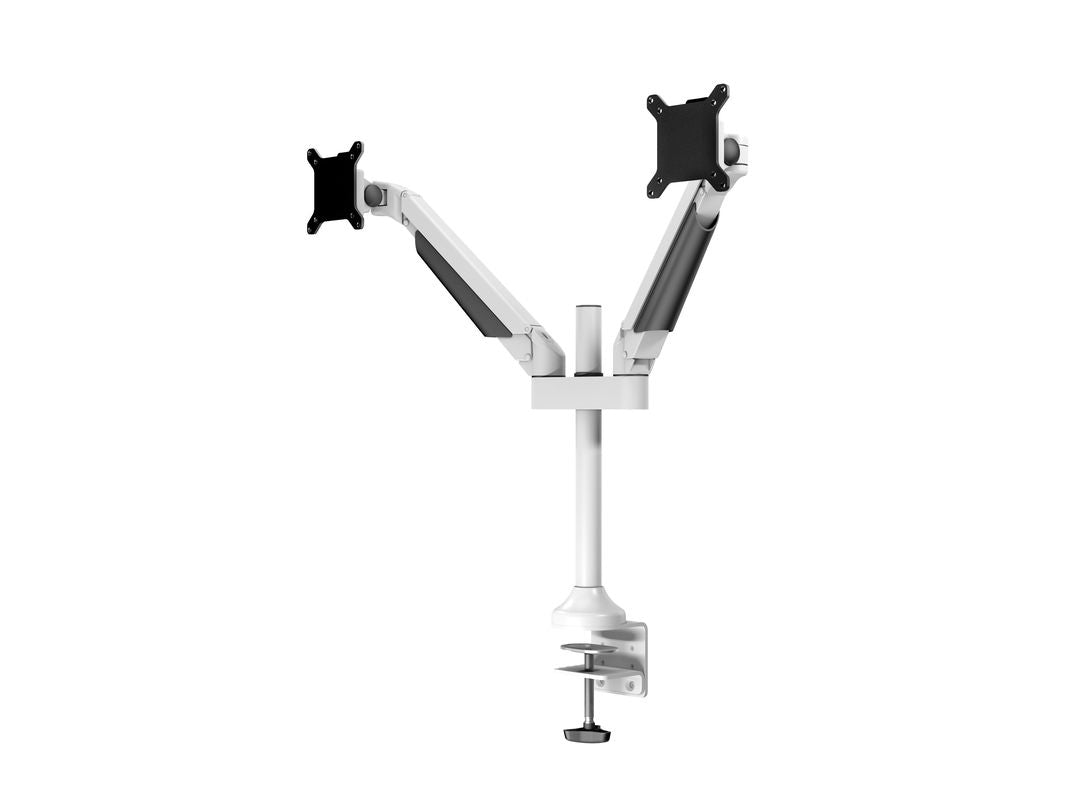 Multibrackets Monitorarm, Dual, bis 32", 10 kg, neigbar, weiss