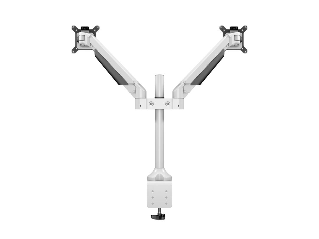 Multibrackets Monitorarm, Dual, bis 32", 10 kg, neigbar, weiss