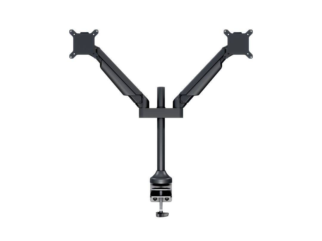 Multibrackets Gasliftarm HD 2593 – Monitorarm, Dual, Tischklemme, bis 32", VESA 100 × 100 mm, 21 kg, schwarz