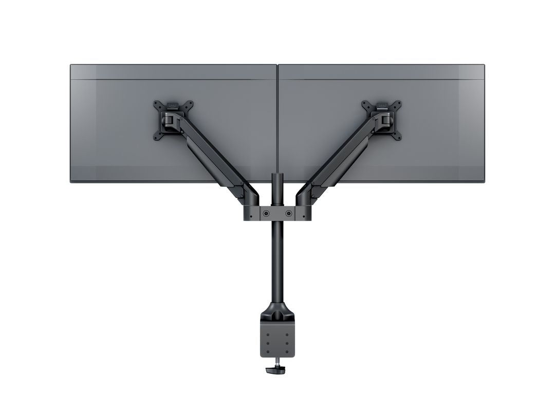 Multibrackets Gasliftarm HD 2593 – Monitorarm, Dual, Tischklemme, bis 32", VESA 100 × 100 mm, 21 kg, schwarz