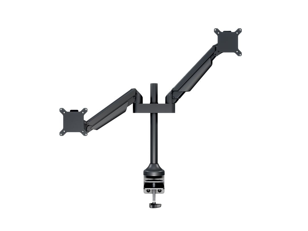 Multibrackets Gasliftarm HD 2593 – Monitorarm, Dual, Tischklemme, bis 32", VESA 100 × 100 mm, 21 kg, schwarz