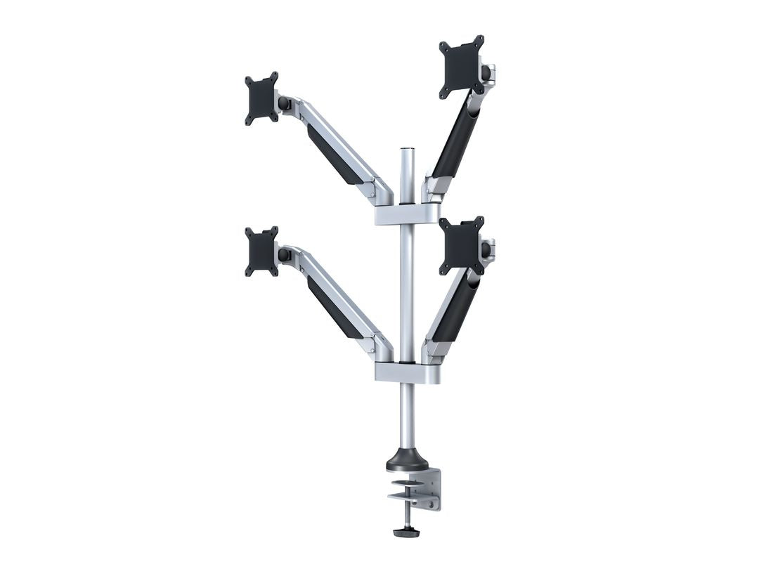 Multibrackets 7228 – Tischhalterung, Quad, Standfuss, bis 32", VESA 75 × 75 mm, 10 kg, neigbar, silber