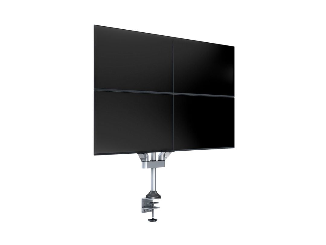 Multibrackets 7228 – Tischhalterung, Quad, Standfuss, bis 32", VESA 75 × 75 mm, 10 kg, neigbar, silber