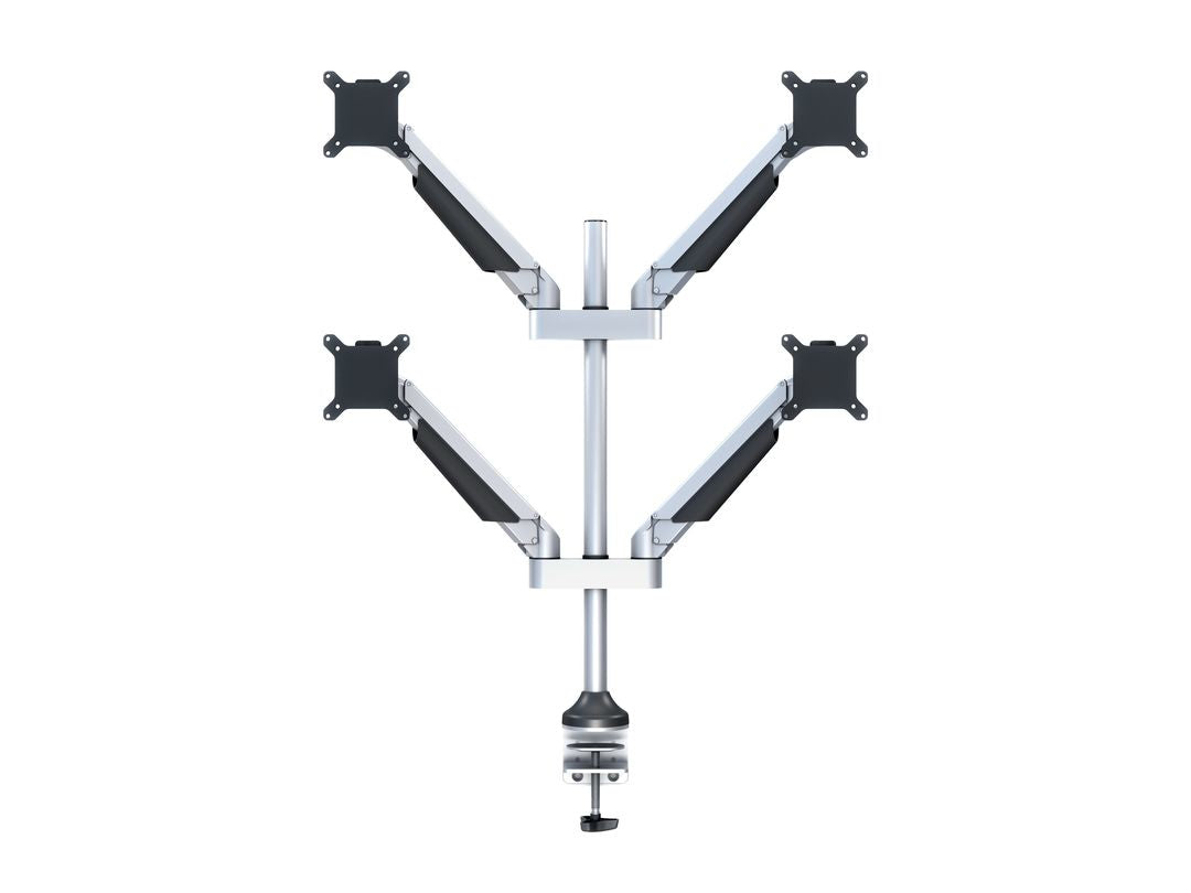 Multibrackets 7228 – Tischhalterung, Quad, Standfuss, bis 32", VESA 75 × 75 mm, 10 kg, neigbar, silber