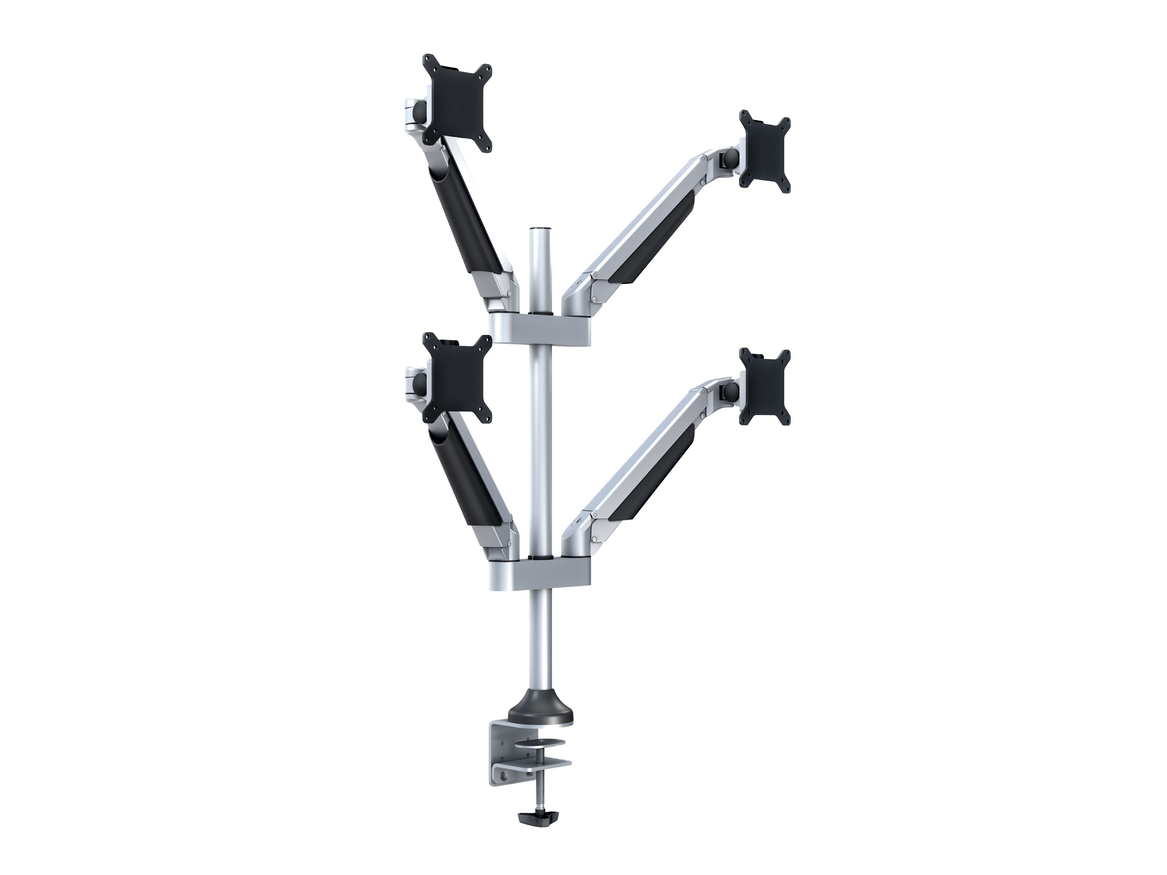 Multibrackets 7228 – Tischhalterung, Quad, Standfuss, bis 32", VESA 75 × 75 mm, 10 kg, neigbar, silber