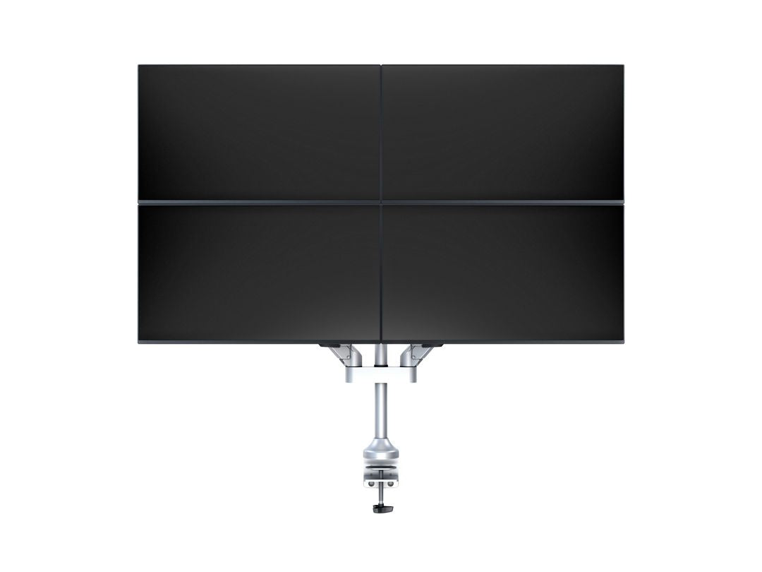 Multibrackets 7228 – Tischhalterung, Quad, Standfuss, bis 32", VESA 75 × 75 mm, 10 kg, neigbar, silber