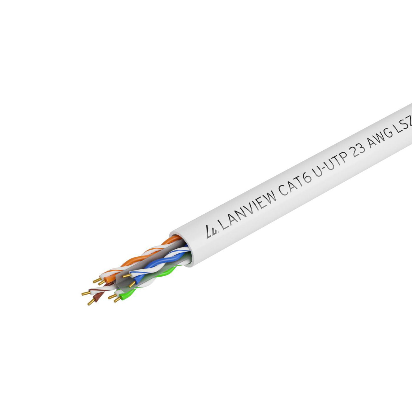 Lanview Cat6 Netzwerkkabel – 305 m, weiss, LSZH, B2ca