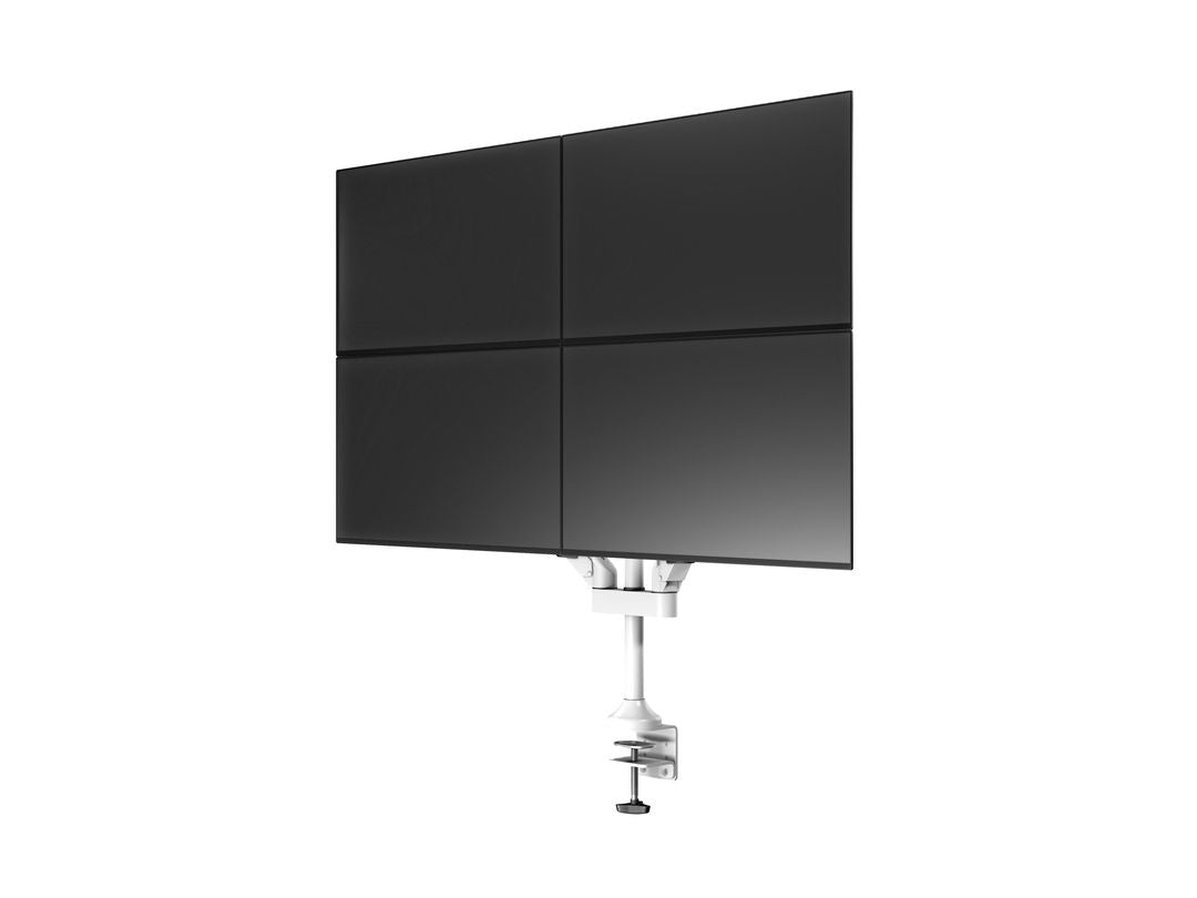 Multibrackets Monitorarm, Quad, bis 32", 10 kg, neigbar, weiss