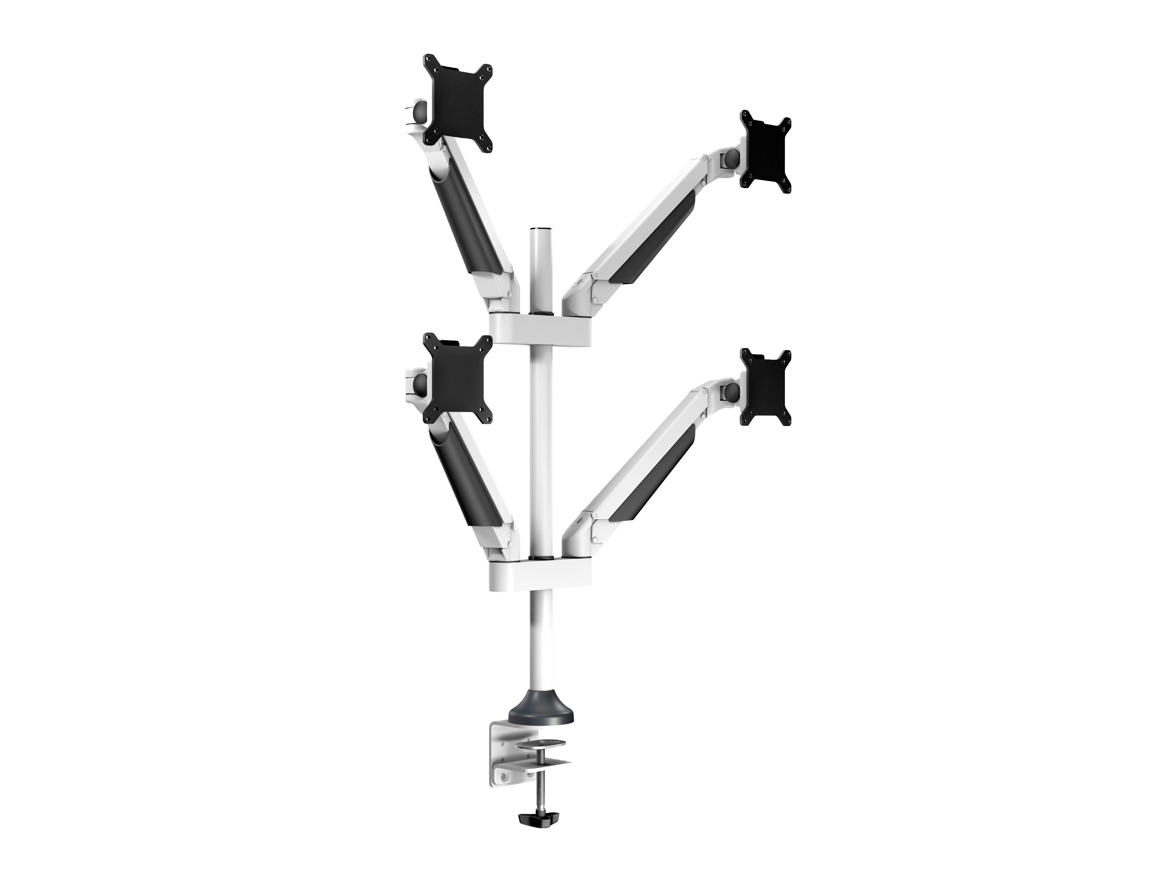 Multibrackets Monitorarm, Quad, bis 32", 10 kg, neigbar, weiss