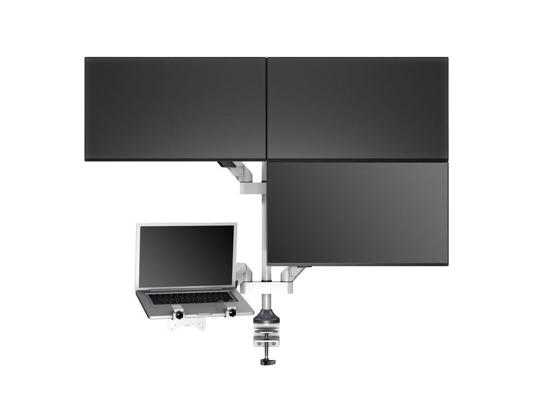 Multibrackets Monitorarm, Quad, bis 32", 10 kg, neigbar, weiss