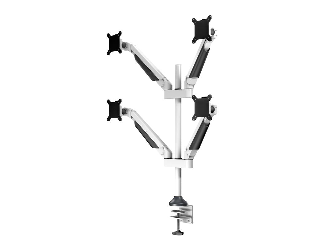 Multibrackets Monitorarm, Quad, bis 32", 10 kg, neigbar, weiss