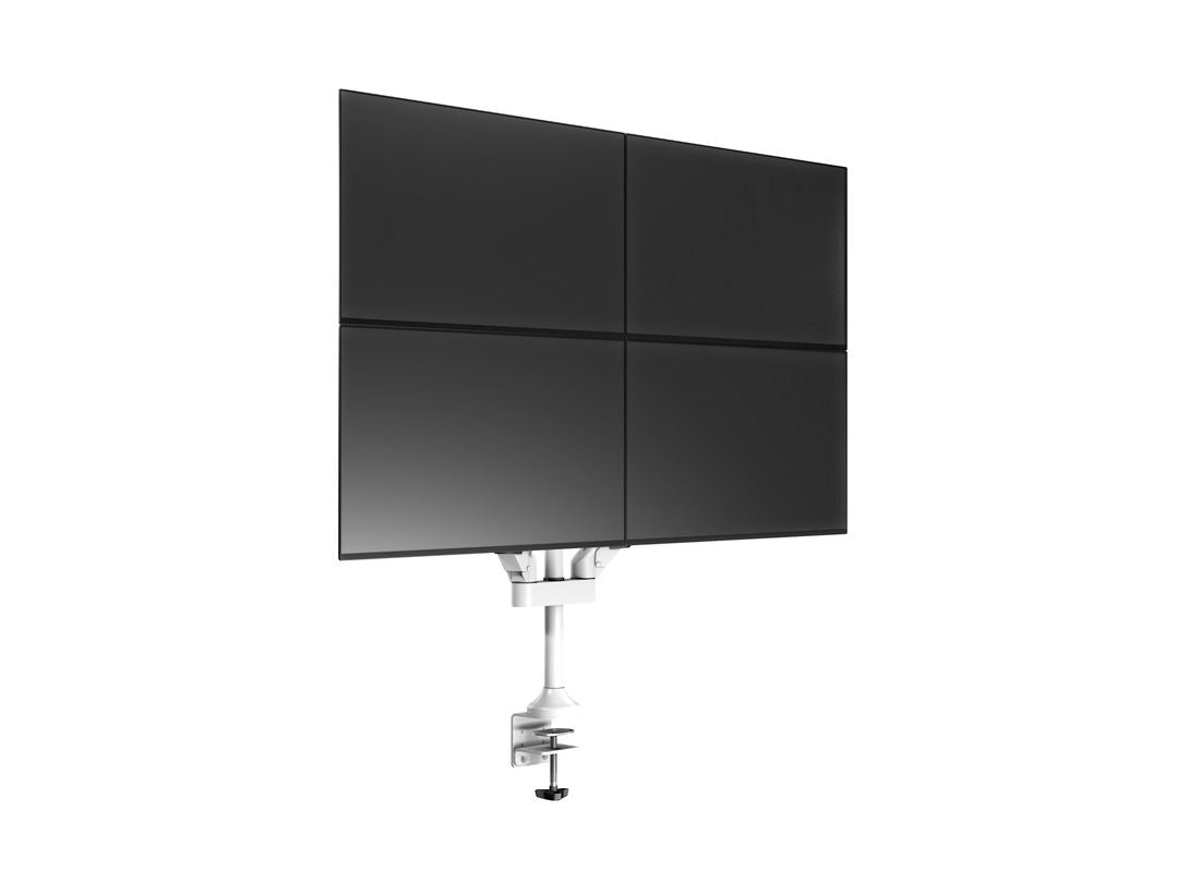 Multibrackets Monitorarm, Quad, bis 32", 10 kg, neigbar, weiss