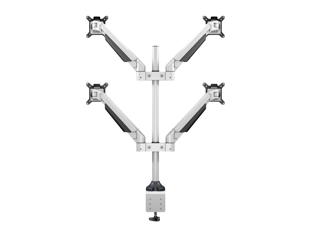 Multibrackets Monitorarm, Quad, bis 32", 10 kg, neigbar, weiss