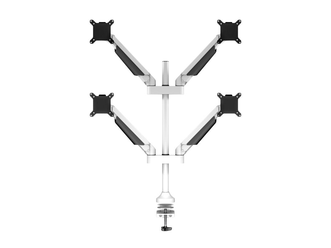 Multibrackets Monitorarm, Quad, bis 32", 10 kg, neigbar, weiss