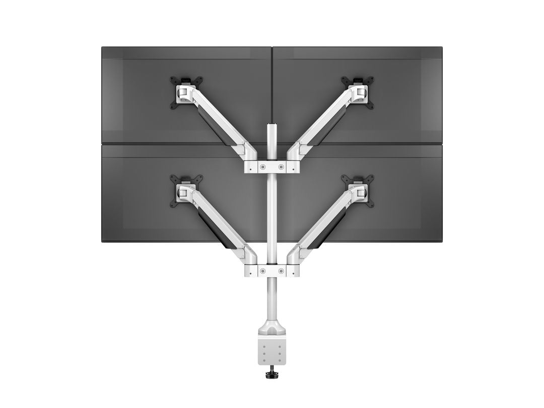Multibrackets Monitorarm, Quad, bis 32", 10 kg, neigbar, weiss