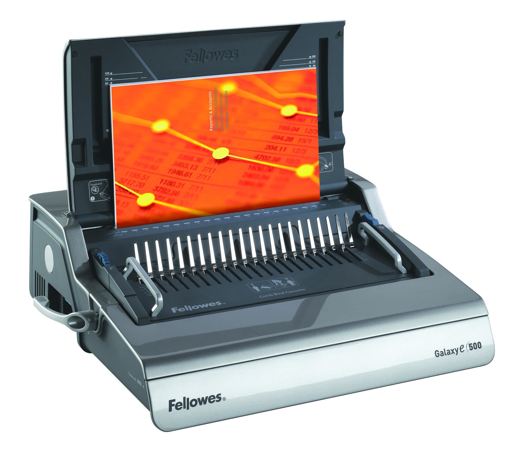 Fellowes Galaxy E 500 Bindegerät – Plastikbindung, A4, 28 Blatt, elektronische Stanzung
