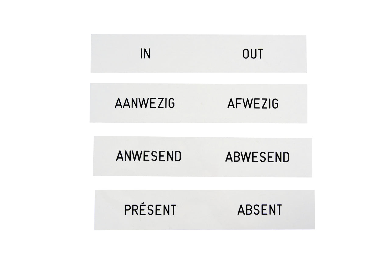 Legamaster PROFESSIONAL Anwesenheitstafel in-out – 260 × 770 × 21 mm – Aluminium – zur Wandmontage