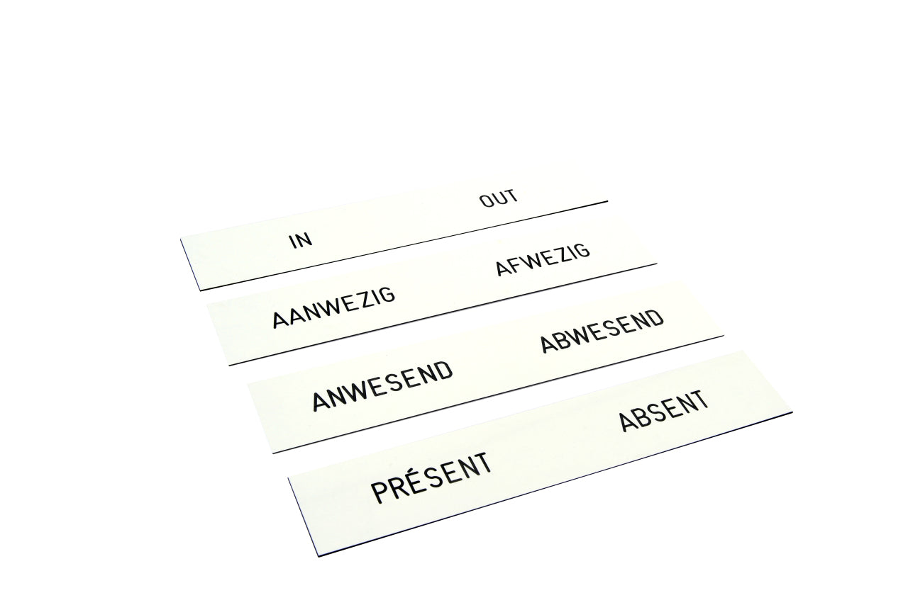 Legamaster PROFESSIONAL Anwesenheitstafel in-out – 260 × 770 × 21 mm – Aluminium – zur Wandmontage
