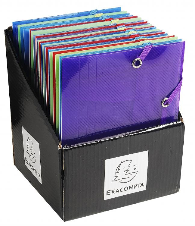 Exacompta Fächermappe Crystal A6 – Gummiband, Polypropylen (PP), Mehrfarbig