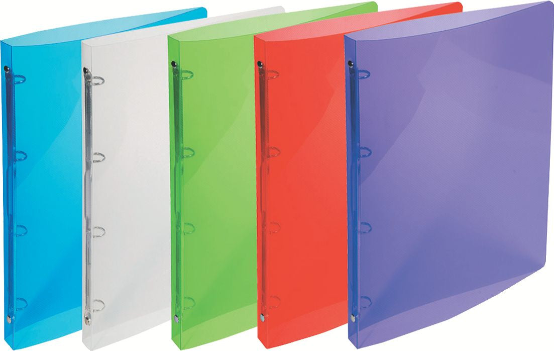 Exacompta Ringbuch – 4 O-Ringe Ø 30 mm – für A4 – Rückenbreite 4 cm – mehrfarbig – 20 Stk.