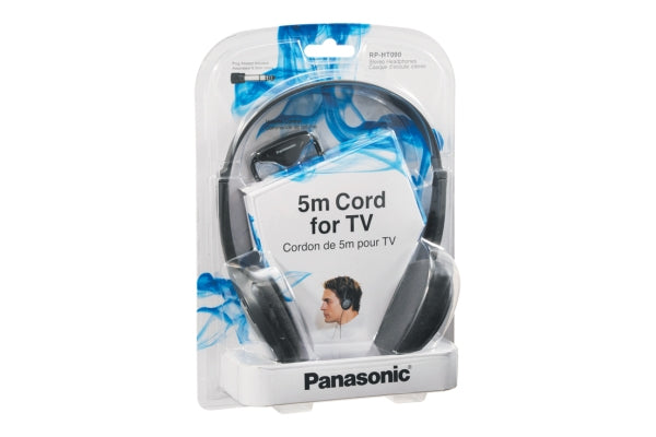 Panasonic RP-HT090E-H On-Ear Kopfhörer – Kabel, 3,5 mm Klinke, Schwarz/Grau
