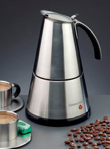Rommelsbacher EKO 366/E Espressokanne – 6 Tassen, 365 W, Silber
