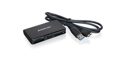 IOGEAR – USB-Kartenleser USB 3.2 Gen 1 (5 Gbit/s) – CF, SD, microSD, MMC, Memory Stick – Schwarz