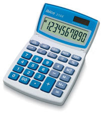 Ibico Tischrechner 210x – 10-stellig, LCD, Prozent/Währung, Solar + Batterie, 104×166×11 mm