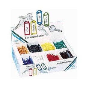 Wedo Schlüsselanhänger – mit S-Haken, Mehrfarbig, 21 × 52 mm, 100er-Pack