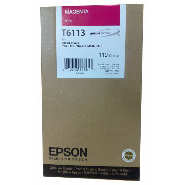 Epson Tintenpatrone T6113, Magenta, 110 ml