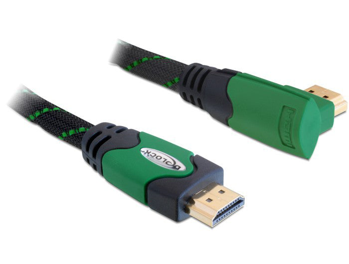 DeLOCK HDMI Kabel (A–A, M–M) HDMI 1.4 4K 30 Hz – 5 m – Ethernet – Grün