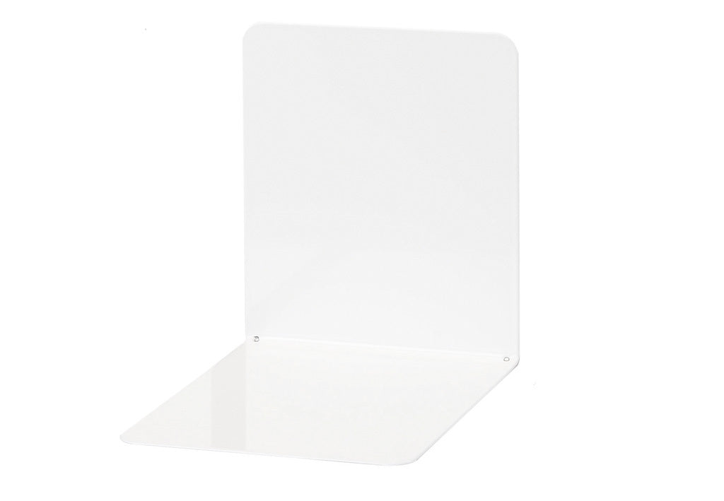 MAUL Buchstütze – 130 × 140 × 140 mm, Metall, 0,8 mm, weiss