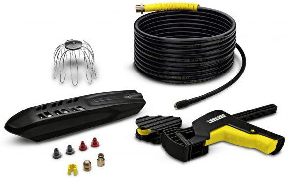 Kärcher Rohrreinigungsset PC 20 – 20 m Schlauch – Schwarz/Gelb