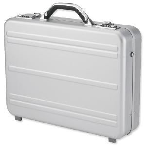 Alumaxx Notebook-Tasche für Notebooks bis 17" – Aluminium, abschliessbar – Silber