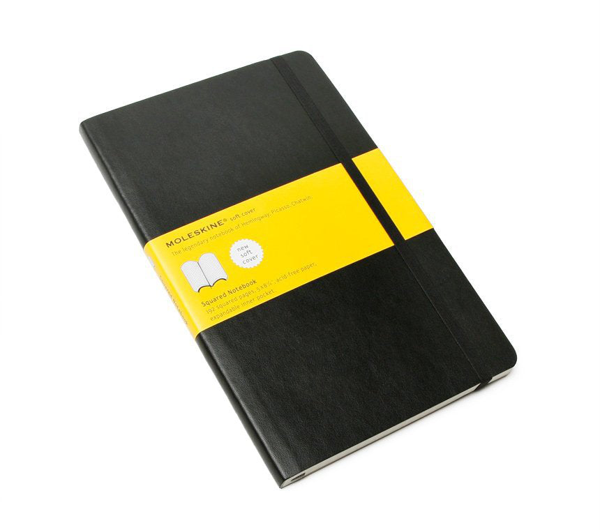 Moleskine Notizbuch – A5 – kariert 5 mm – 192 Seiten – 70 g/m² – Softcover, schwarz